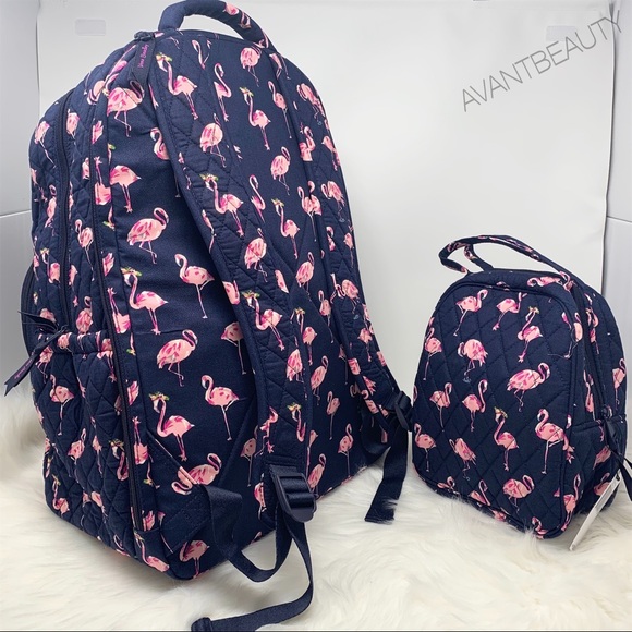 Flamingo Vera Bradley large backpack lunchbunch - Picture 2 of 5